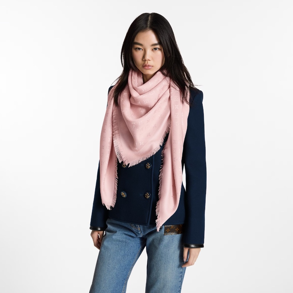 Louis Vuitton Pink Monogram Classic Shawl